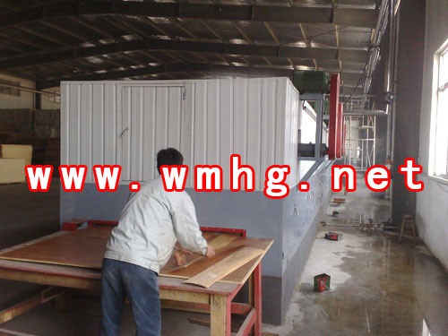 Wood veneer dryer